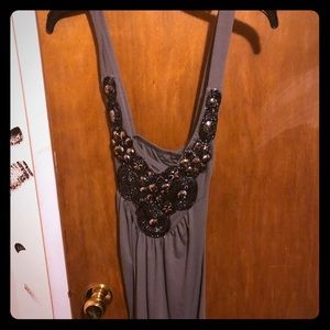 Glitzy grey tank top